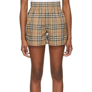 Burberry side stripe vintage check stretch shorts